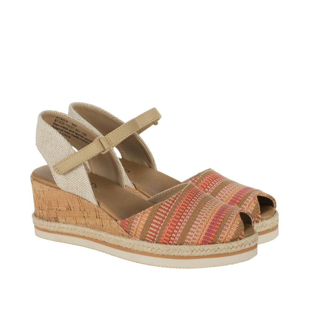 NEW Baretraps Womens Acadia Peep Toe Wedge Sandals BT31127 Coral Multi Pink 8.5M - Picture 6 of 15